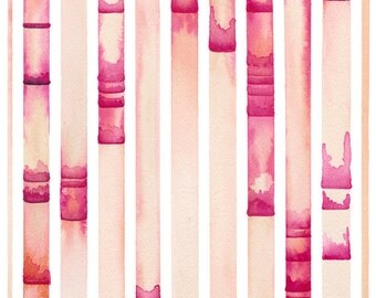 Electrophoresis 6, genetics, biology print, science art, chemistry art, biology art, science print, watercolor print, abstract watercolor