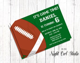 Football Invitation-Football Birthday Invite-Futbol Americano- Birthday-Printable-Invite
