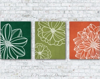burnt orange decor gray
