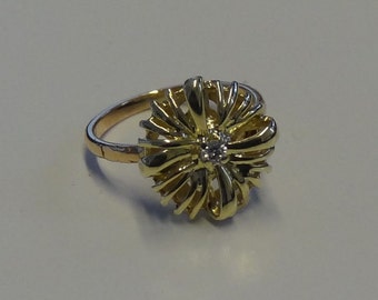 electroplate 14k gold natural amethyst engagement ring