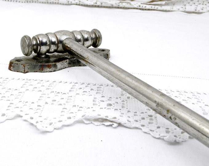 Antique French Articulated Chrome Plated Copper Towel Rack, Bathroom, Retro Vintage Home Interior, Diy, Hook, Boudoir, Kitchen, Tea Towel Antique French Articulated Chrome Plated Copper Towel Rack, Bathroom, Retro Vintage Home Interior, Diy, Hook, Boudoir, Kitchen, Tea Towel