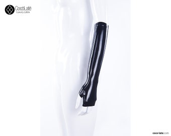 Mid Length Fingerless Latex Gloves