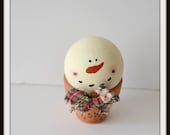 Primitive snowman snow ball, snowman, snowman collector, snowman winter decoration, handmade  DTHFAAP 