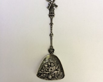 Vintage Dutch Windmill Spoon Silver Plate