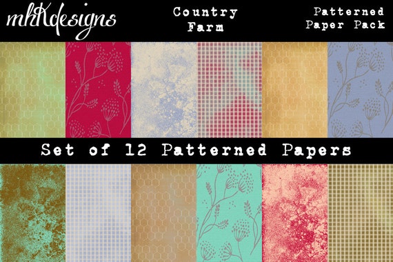 Country Farm Digital Paper Pack