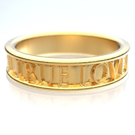 Christian Purity Ring True Love Waits Custom Made in 10K 14K