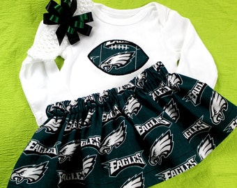 Philadelphia Eagles 3pc Girls Bodysuit set