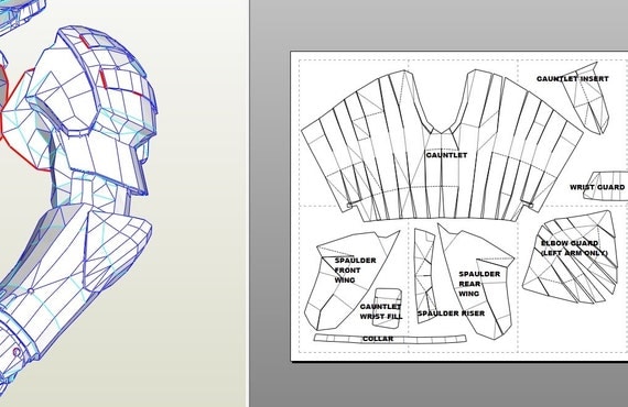 Destiny Iron Companion Gauntlet Template by QEProps on Etsy