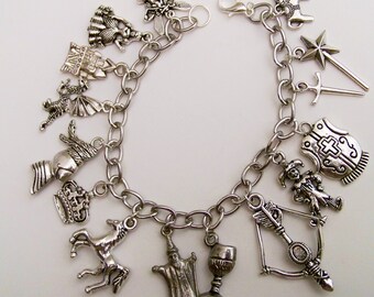 Renaissance Faire Charm Bracelet, Renaissance Fair Charm Bracelet, Renaissance Festival, Midevil Jewelry, Elizabethan