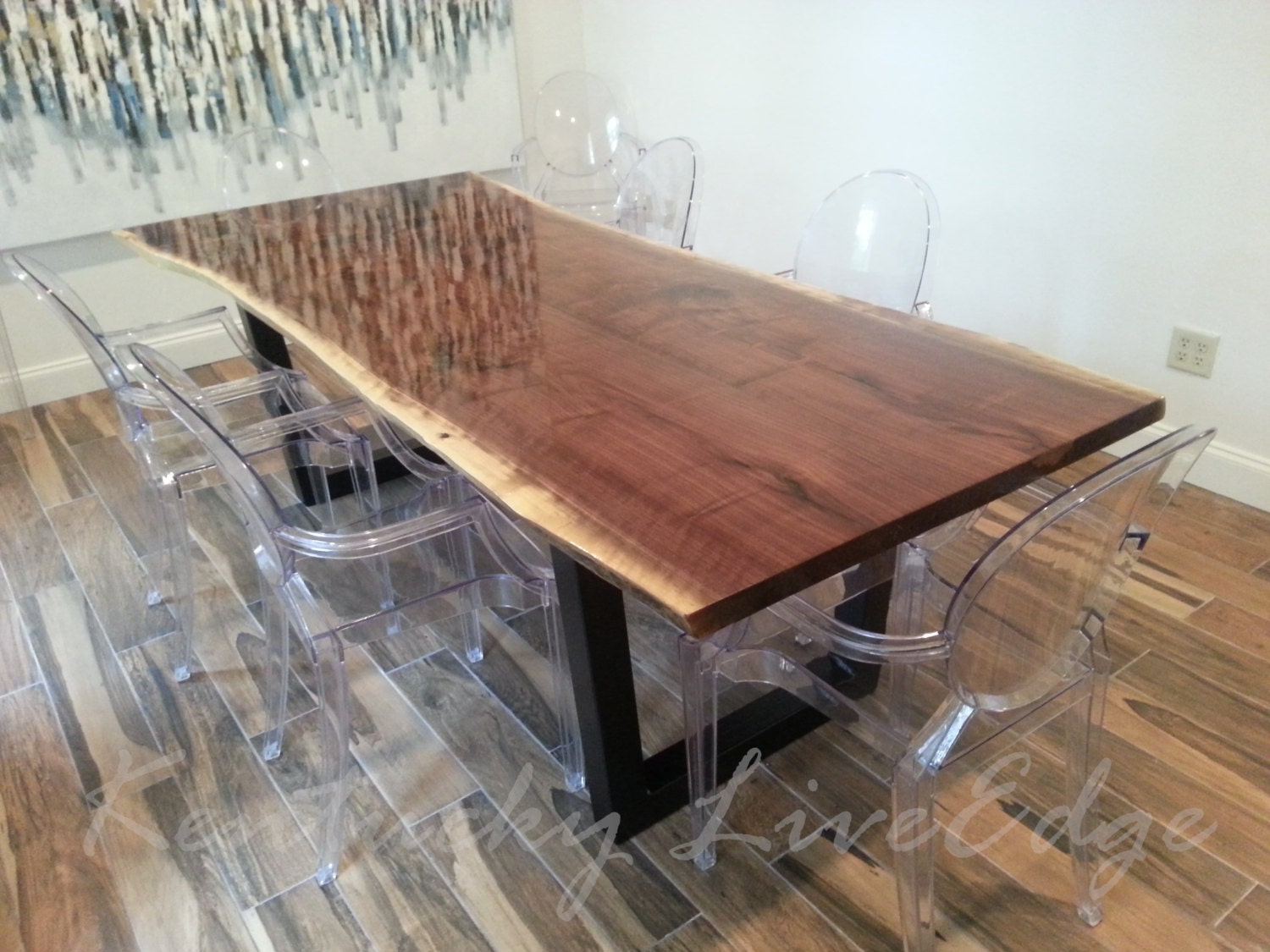 Image result for industrial table live edge