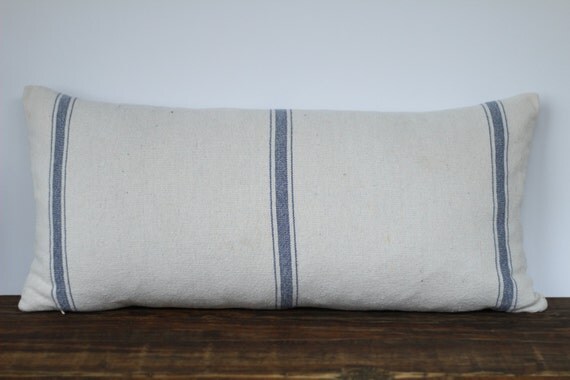Grain Sack Fabric Pillow Cover Farmhouse Pillow Decorative Grain Sack Fabric Pillow Cover Farmhouse Pillow Decorative
