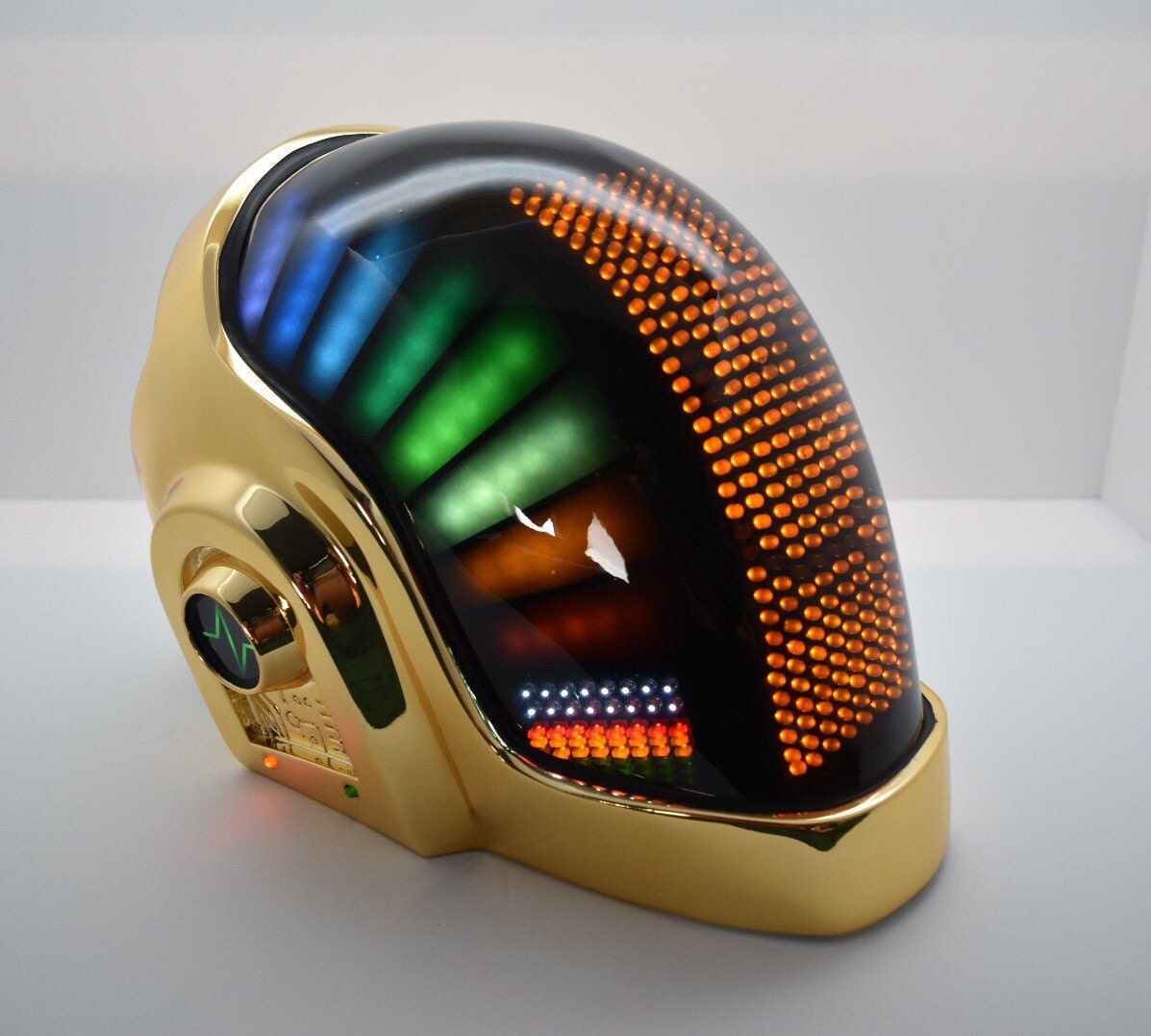 Daft punk gold chrome guy manuel full led helmet with by Dylant426