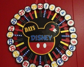 Disney Countdown Calendar, Days 2 Disney Countdown Calendar, Mickey Mouse Calendar, 30 days, Disney Vacation