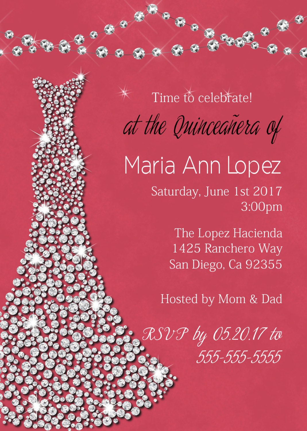 sweet 15 invitation