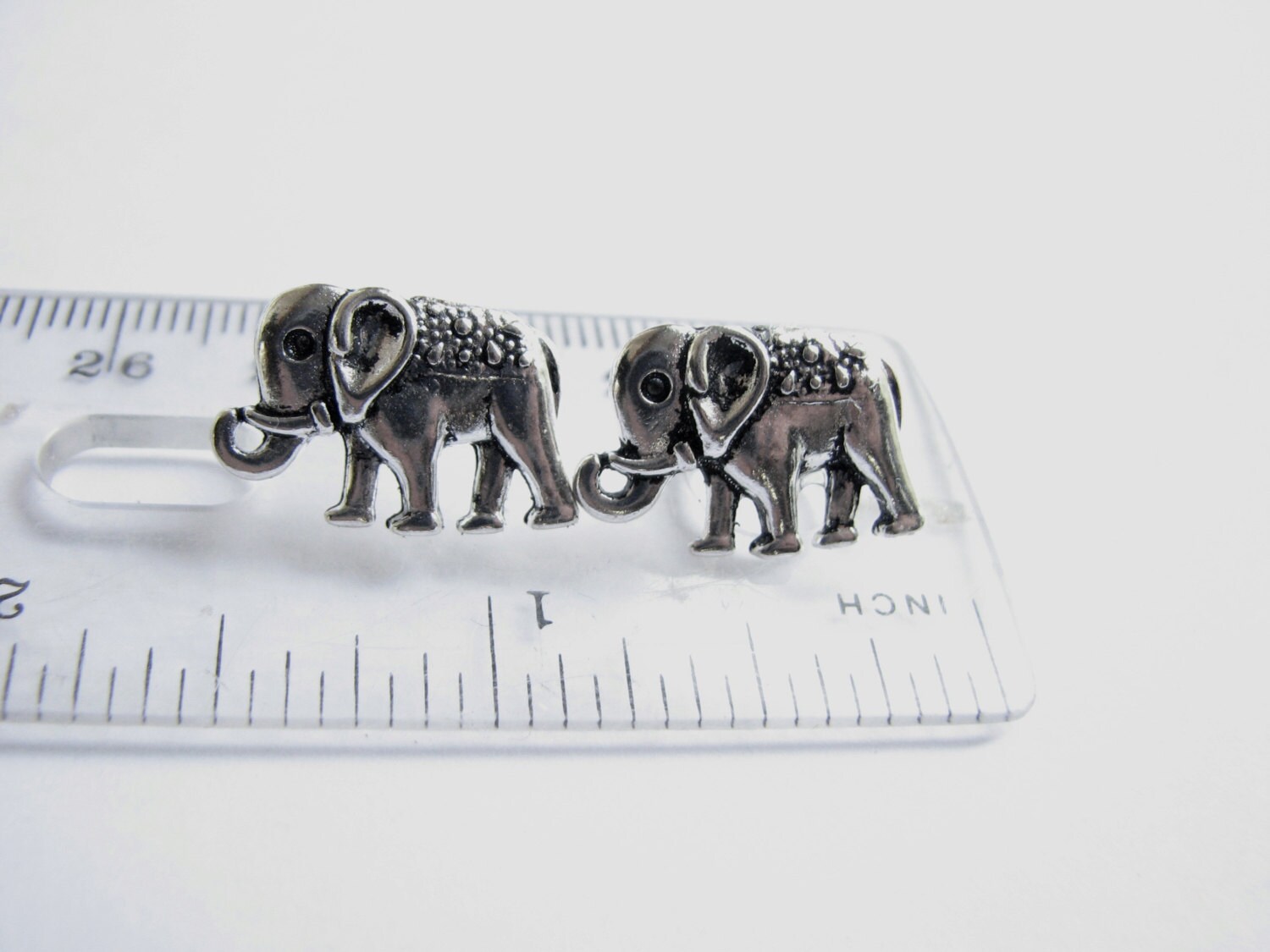 Silver Elephant Studs Small Elephant Jewelry Post Earrings
