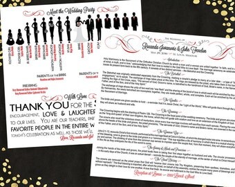 Serbian Orthodox Wedding Program Silhouette Program Traditional Serbian Program Orthodox Wedding Program