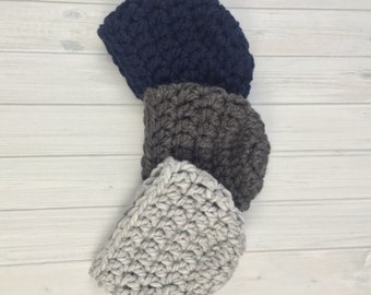 Baby Boy Hat, Baby Boy Beanie, Newborn Boy Hat, Chunky Baby Hat, Crochet Baby Hat, Photo Prop, Crochet Beanie, Baby Hat