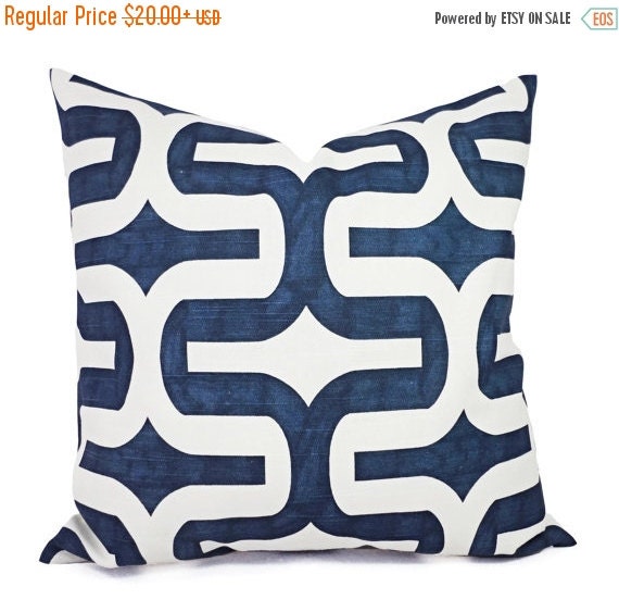 15 OFF SALE Navy Blue Decorative Pillows by CastawayCoveDecor