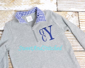 Monogrammed Boys Jacket, Monogrammed pullover sweatshirt for boys, Monogrammed pullover - Boys fall jacket, monogrammed jacket
