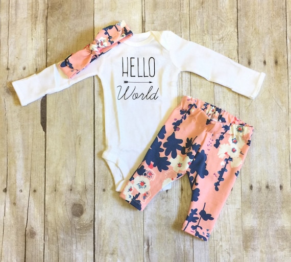 hello world cute baby outfit