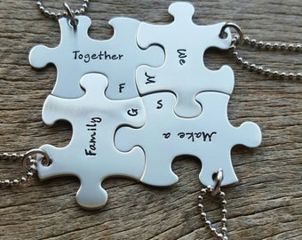 Family puzzle pieces | Etsy