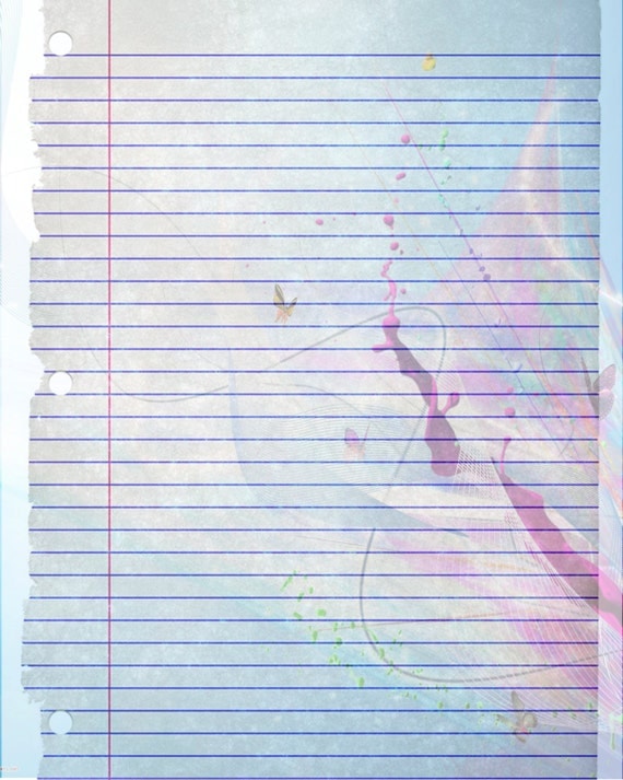 items similar to printable journal page flowers lined digital