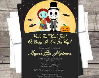 nightmare before christmas invitation, baby shower birthday | Customized for your Event | DIY or Printed & Shipped