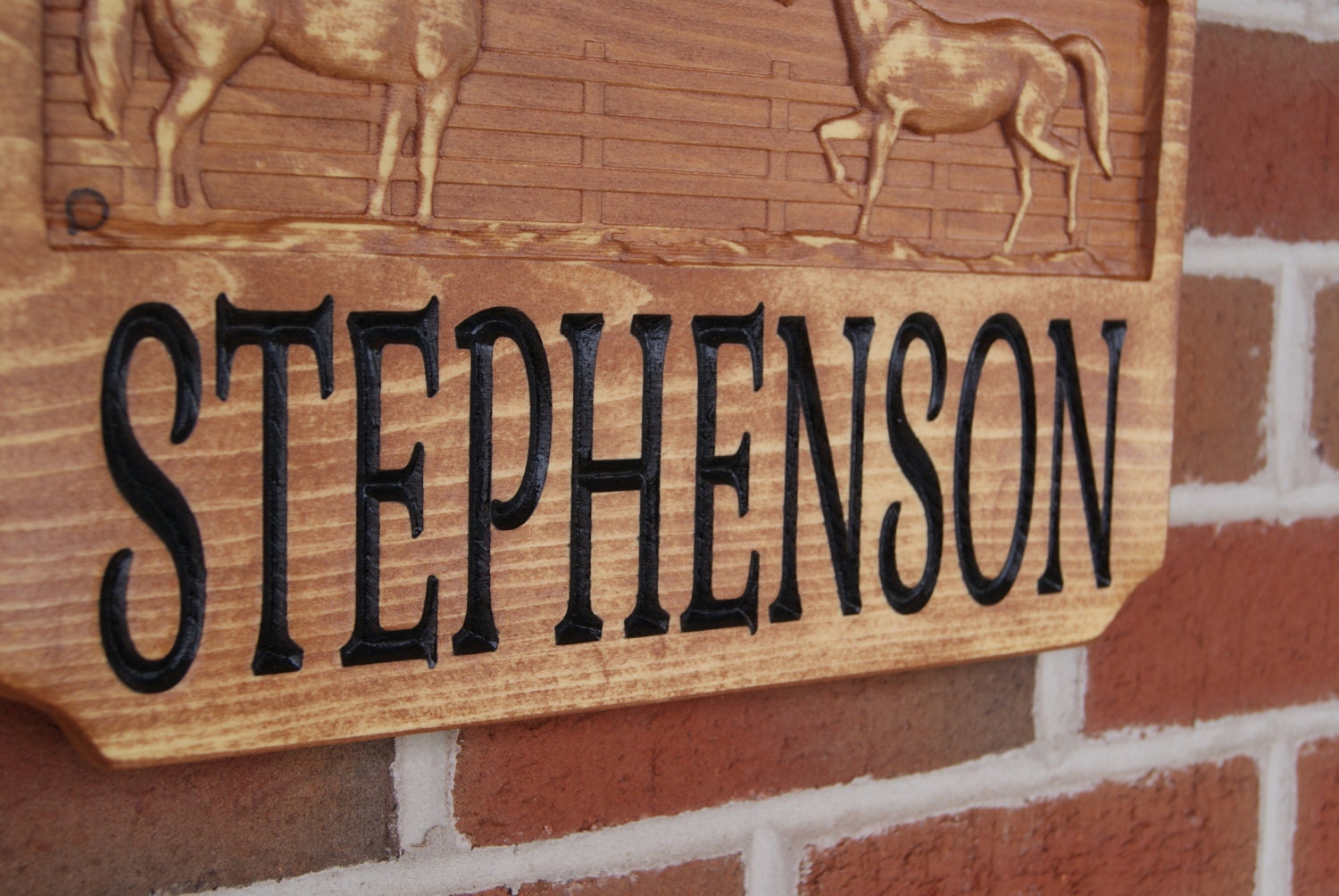 Custom outdoor name signs Raised Image Address by TKWoodcrafts