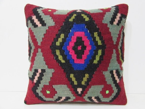 20x20 kilim pillow mid century interior by DECOLICKILIMPILLOWS