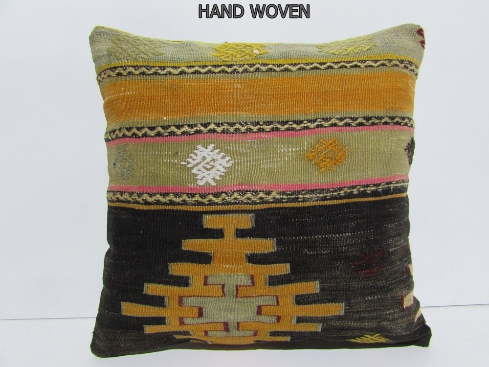 kilim pillow 18x18 kilim floor pillow by DECOLICKILIMPILLOWS