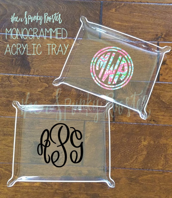 Items similar to Personalized/Monogrammed Acrylic Tray LARGE on Etsy
