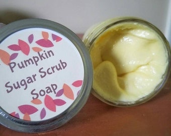 Sugar Scrub - Pumpkin Soap - Whipped Fluffy Soap - Whipped Soap - Soap - Pumpkin Sugar Scrub - Sugar Soap - Exfoliator Scrub - Body Scrub
