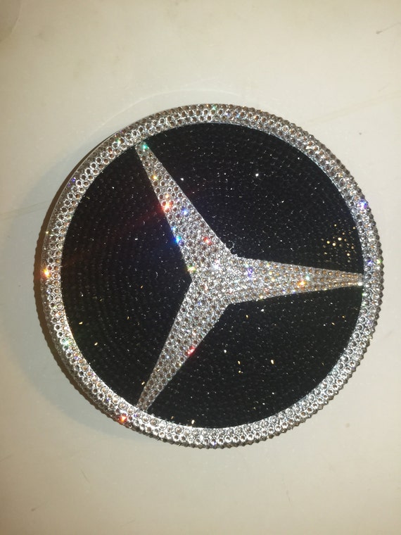 Swarovski Crystal Bling Mercedes Front Grill Emblem with Lens
