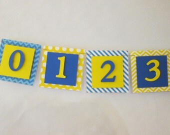 12 month photo banner, photo banner, happy 1st birthday banner