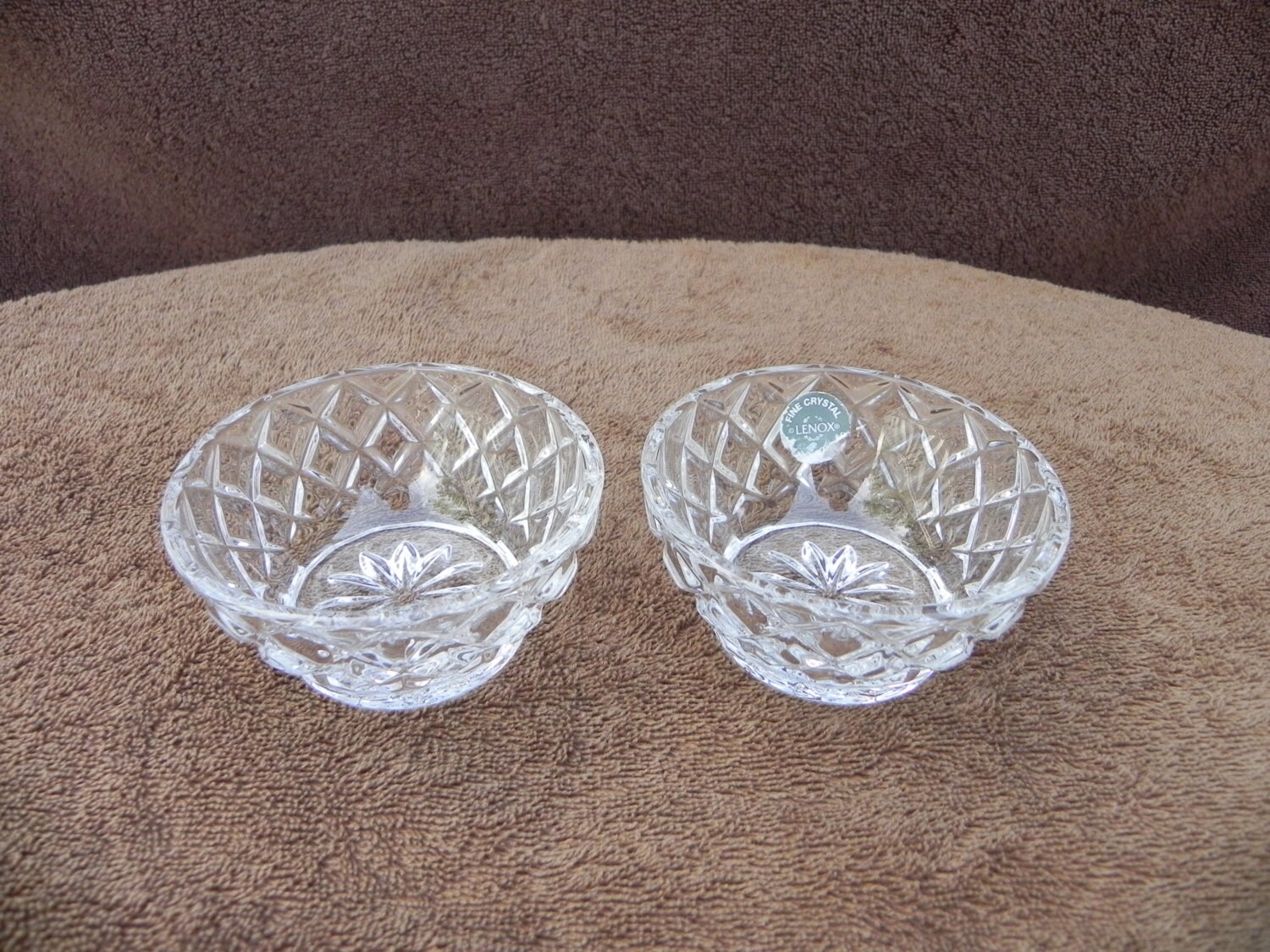 Vintage Glassware Lenox Fine Crystal Bowls Nut Cups or Snack
