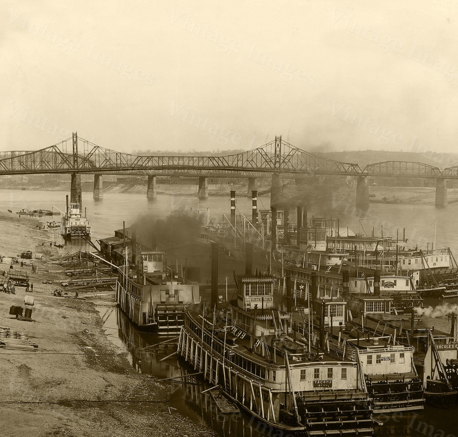 Cincinnati Steamboat Photo Ohio River photo Ohio Steamboats Paddle Boat