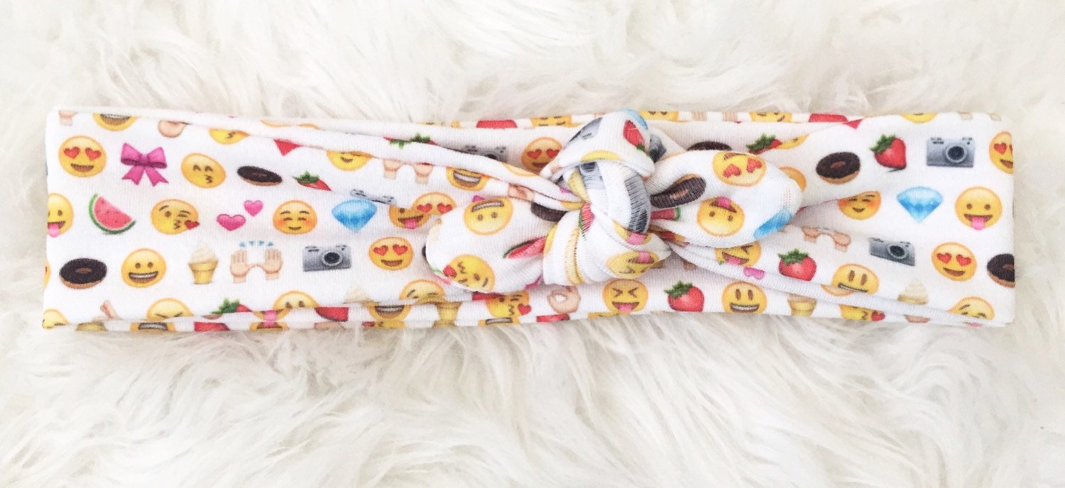 Emoji Emoticon Emojis iPhone Knotted headband Top Knot