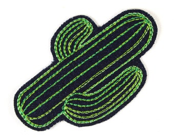 iron-on applique iron-on patches patch cactus 9,3 x 5,5 cm/ size inches 3.66 x 2.17