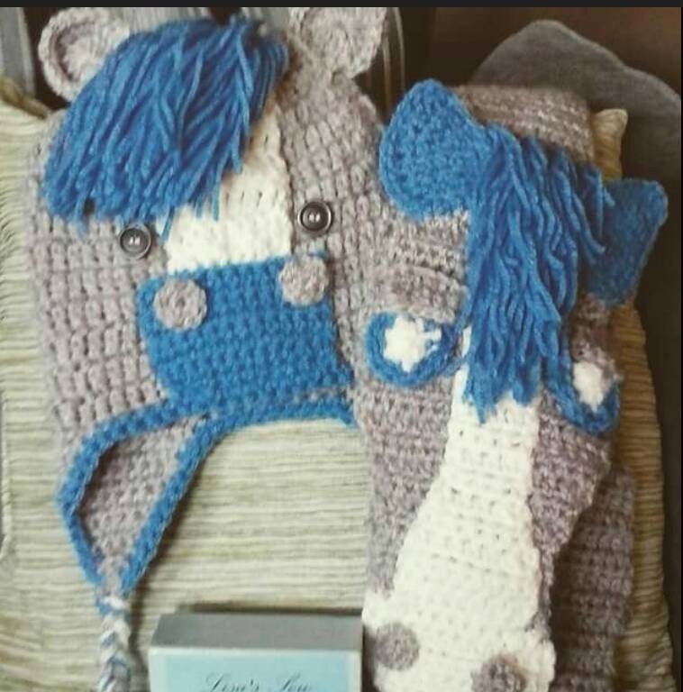 Horse hat horse scarf animal hat animal scarf hat and