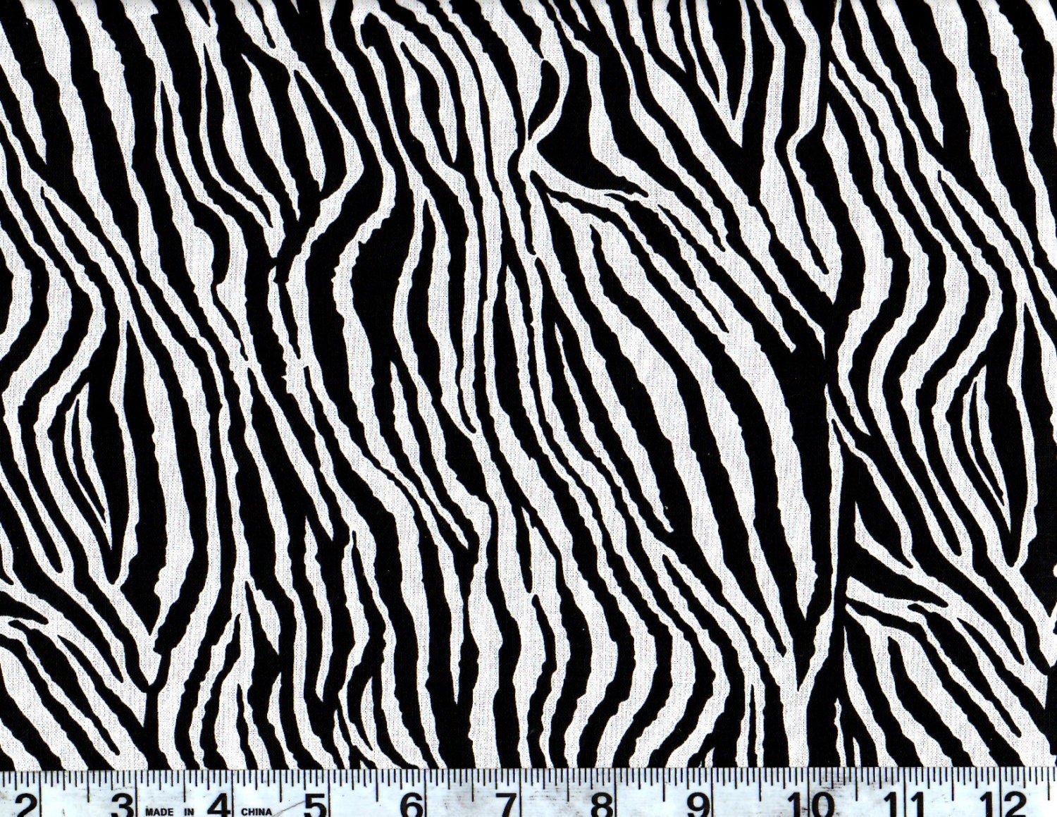 Animal Print Cotton Fabric Zebra Skin Print By the Yard