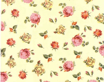 4 Decoupage Napkins | Tiny Roses on Cream Background | Rose Napkins | Floral Napkins | Romantic Napkins | Paper Napkins for Decoupage