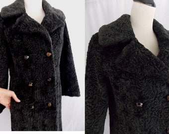 Vintage Russel Taylor Faux Persian Lamb Fur Coat