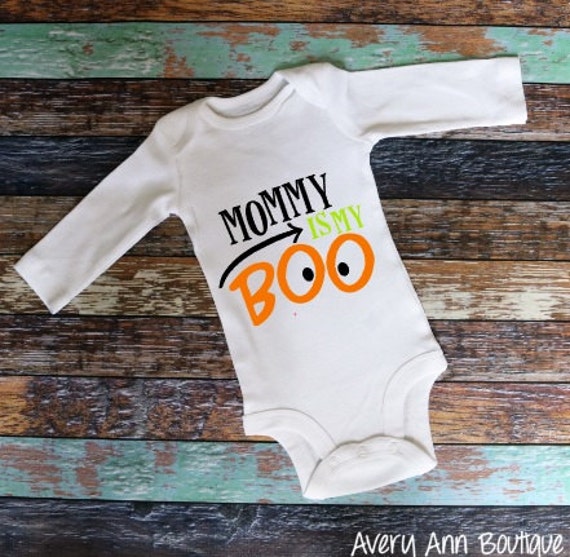 Mommy is My Boo Halloween Baby Outfit Pumpkin Baby Outfit