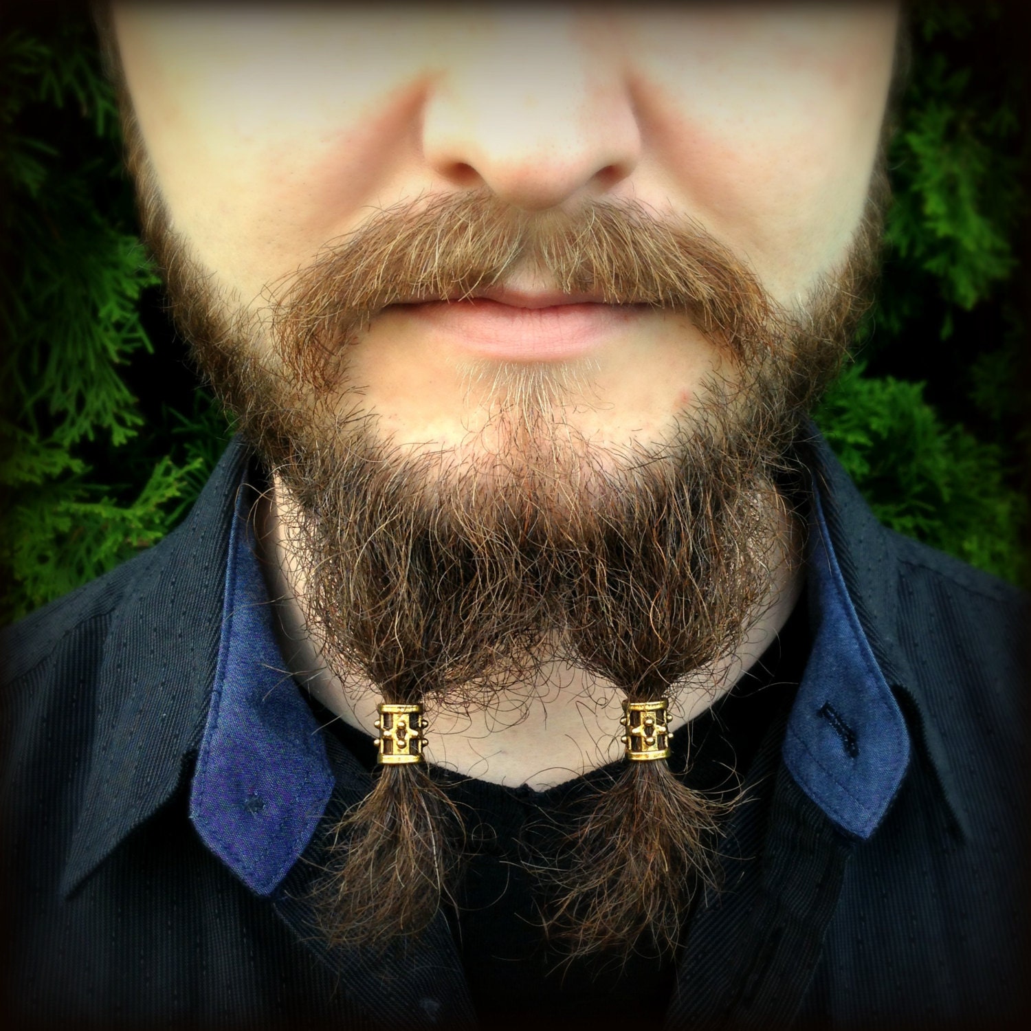 Beard Bead Kit 'Brondin' goldtone TIBETAN ALLOY beard rings Viking
