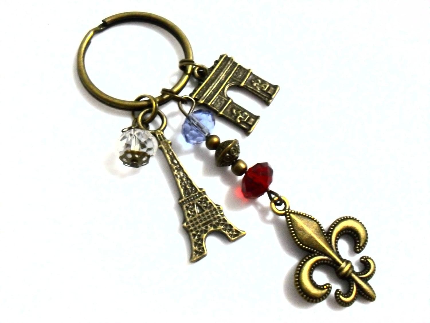 French Keychain Paris France Key Chain Parisian by UptownYvette