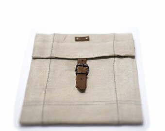 iPad sleeve, iPad case, iPad cover, recycled, vintage, canvas iPad sleeve