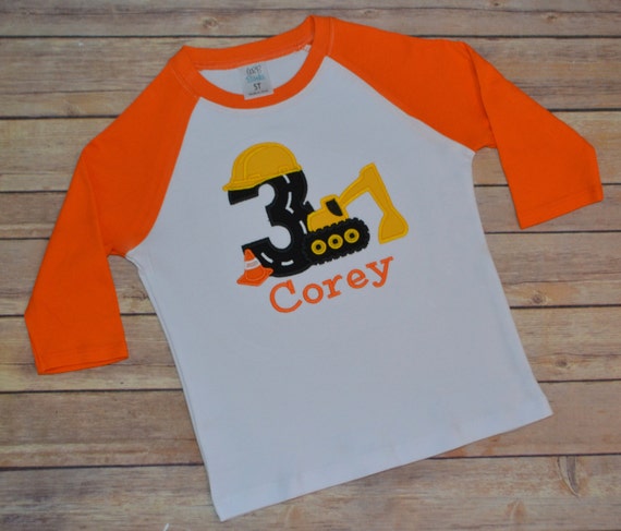 construction birthday party shirt