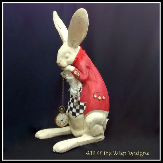 alice in wonderland white rabbit soft toy