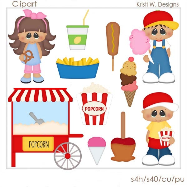 DIGITAL SCRAPBOOKING CLIPART Fair Food