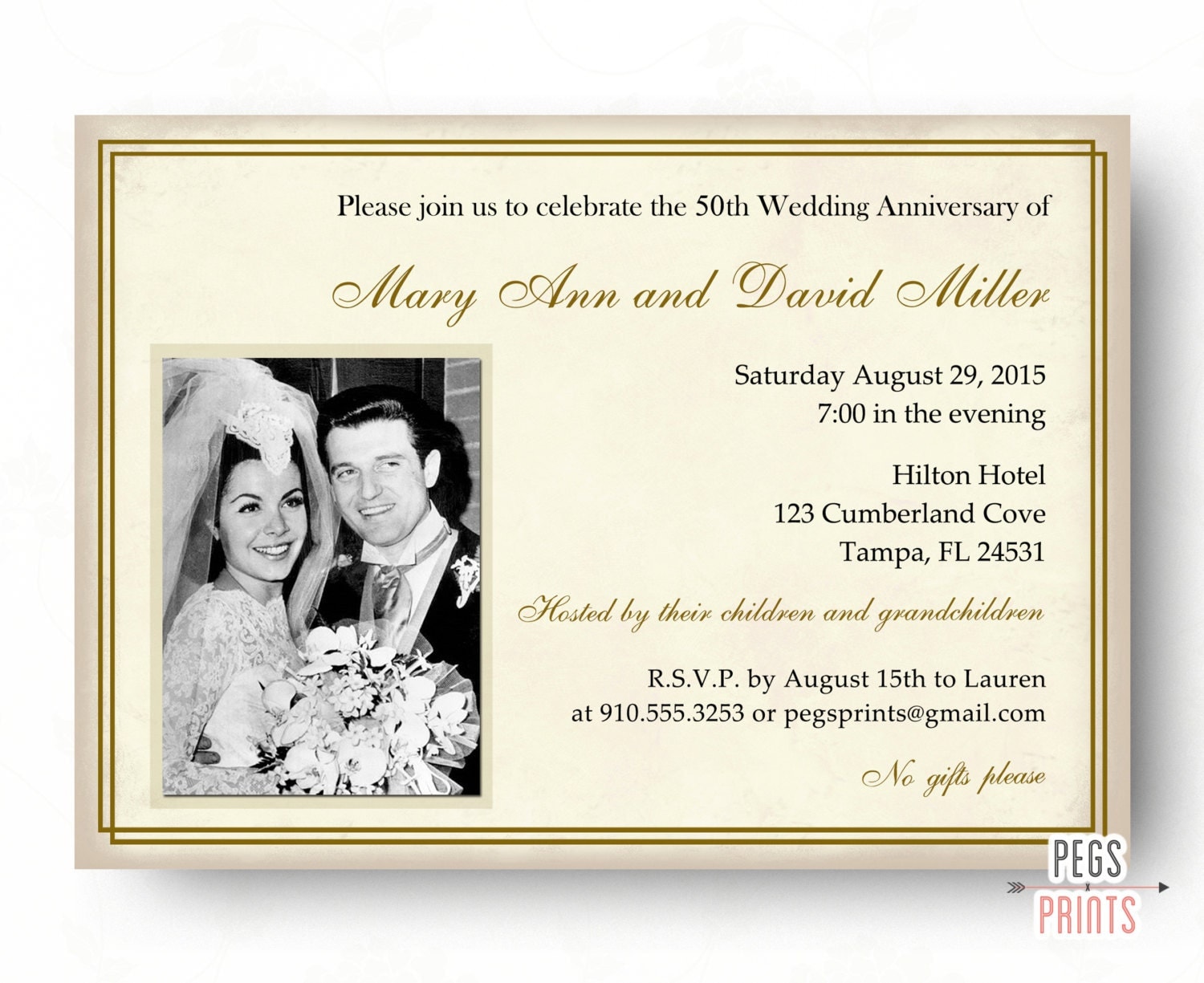 50th Wedding Anniversary Invitations 50th Anniversary